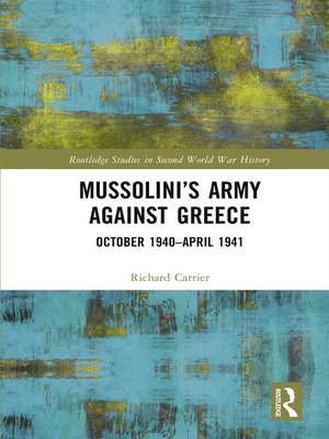 cover image of Mussolini's Army against Greece